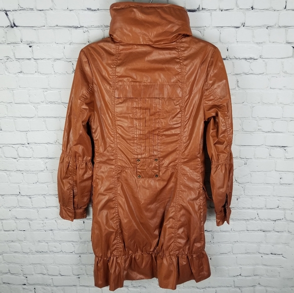 SNOW BEAUTY | zip ruffle ruched spring/fall jacket - Picture 7 of 12